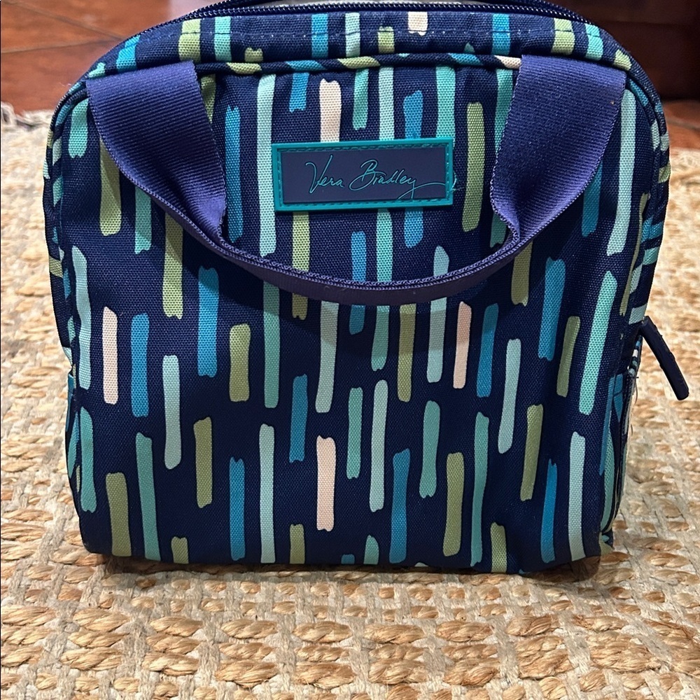 Vera Bradley Navy and Green Patterned lunch bag - Picture 1 of 10